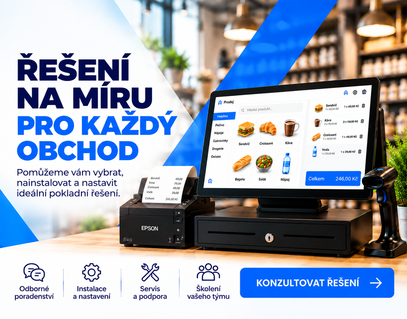 Řešení na míru pro váš provoz – odborné poradenství, instalace, nastavení a následný servis
